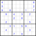 Судоку 9х9 #2954 трудный