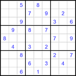 Судоку 9х9 #2956 трудный