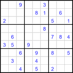 Судоку 9х9 #2957 трудный