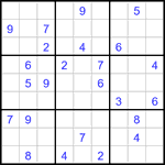 Судоку 9х9 #2959 трудный