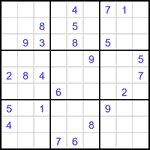 Судоку 9х9 #2960 трудный