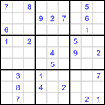 Судоку 9х9 #2963 трудный