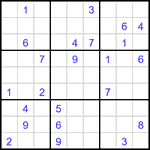 Судоку 9х9 #2936 очень трудный