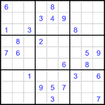 Судоку 9х9 #2939 очень трудный