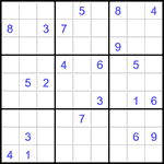 Судоку 9х9 #2951 очень трудный
