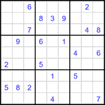 Судоку 9х9 #2952 очень трудный