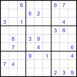 Судоку 9х9 #2953 очень трудный