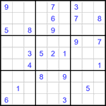 Судоку 9х9 #2957 очень трудный