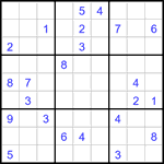 Судоку 9х9 #2960 очень трудный