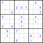 Судоку 9х9 #2964 очень трудный