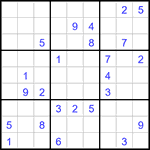 Судоку 9х9 #2974 трудный