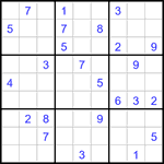 Судоку 9х9 #2975 трудный