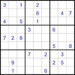 Судоку 9х9 #2976 трудный