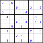Судоку 9х9 #2977 трудный