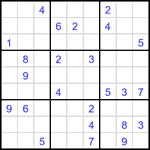 Судоку 9х9 #2979 трудный