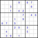 Судоку 9х9 #2980 трудный