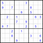 Судоку 9х9 #2981 трудный