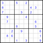 Судоку 9х9 #2984 трудный