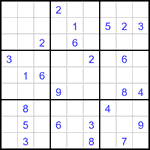 Судоку 9х9 #2985 трудный