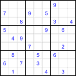 Судоку 9х9 #2988 трудный