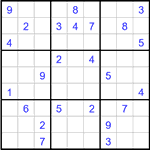 Судоку 9х9 #2990 трудный