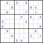Судоку 9х9 #2992 трудный