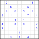 Судоку 9х9 #2996 трудный