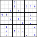 Судоку 9х9 #2997 трудный