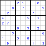 Судоку 9х9 #2998 трудный