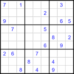 Судоку 9х9 #2967 очень трудный