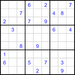 Судоку 9х9 #2975 очень трудный