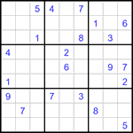 Судоку 9х9 #2979 очень трудный