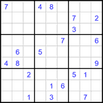 Судоку 9х9 #2981 очень трудный