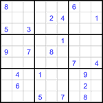 Судоку 9х9 #2983 очень трудный