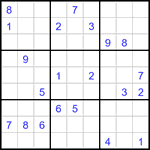 Судоку 9х9 #2986 очень трудный