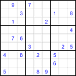 Судоку 9х9 #2987 очень трудный