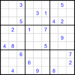 Судоку 9х9 #2989 очень трудный