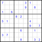 Судоку 9х9 #2992 очень трудный