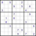 Судоку 9х9 #2993 очень трудный