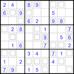 Судоку “Дуэт” 9х9 #3 легкий