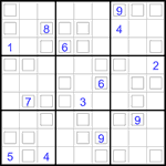 Судоку “Дуэт” 9х9 #6 очень трудный