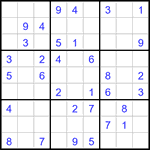 Судоку 9х9 #3035 легкий