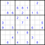 Судоку 9х9 #3016 средний