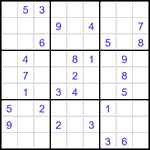 Судоку 9х9 #3028 средний