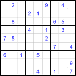 Судоку 9х9 #3008 трудный