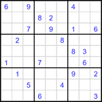 Судоку 9х9 #3009 трудный