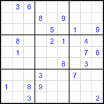 Судоку 9х9 #3013 трудный