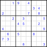 Судоку 9х9 #3016 трудный