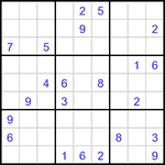 Судоку 9х9 #3017 трудный