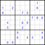 Судоку 9х9 #3018 трудный